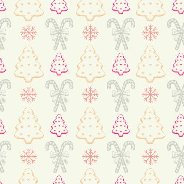 Tatil scrapbooking için şeker Cane Stick ile Xmas tatlılar Dikişsiz desen