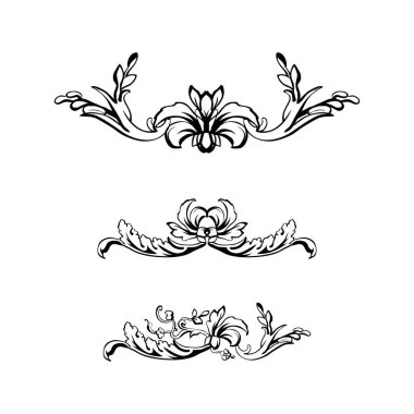 Büyüyen metin bölücüler set, vektör Vintage tarzı