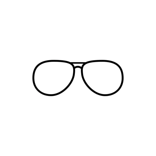 Black Fashion sol glasögon isolerad ClipArt. Svart isolerad siluett och bokstäver — Stock vektor