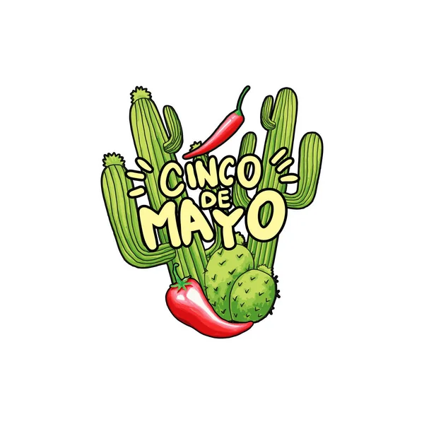 Cinco de Mayo illustrazione festiva disegnata a mano — Vettoriale Stock