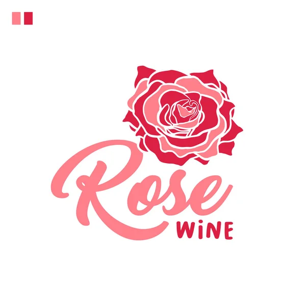 Rose bor kézírásos felirat illusztráció — Stock Vector