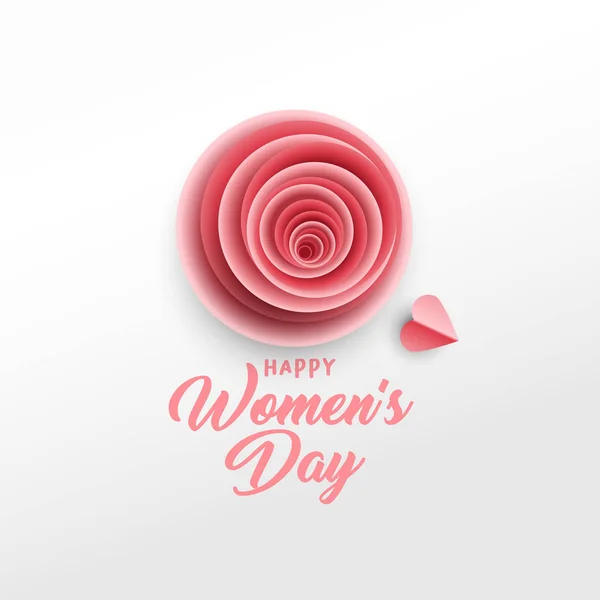 Happy Women s Day poster vector template — Stock Vector