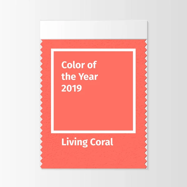 Farbe des Jahres 2019. color trend palette. Dazu gehören lebende Korallen — Stockvektor