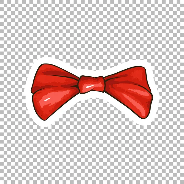 Red bow hand drawn illustration on transparent background