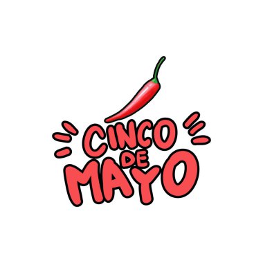 Cinco de Mayo el çizilmiş şenlikli illüstrasyon