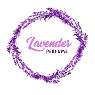 Suluboya veya Aquarelle Lavanta Vektör Resimleri