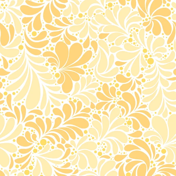 Damask Teardrop Gold Ornament, seamless pattern — Stock Vector