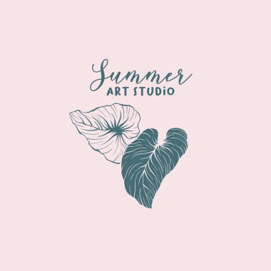 Summer art studio, school logo design