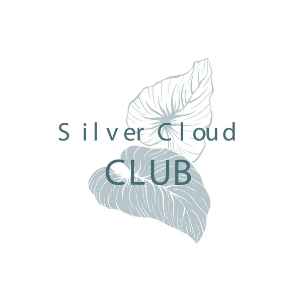 Шаблон логотипа серебряного облака — стоковый вектор