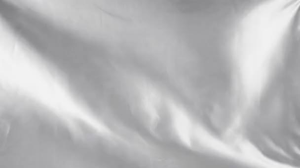 Ateşkes Uluslararası Beyaz Bayrağı Üst Görünümü Kopya Alanı Ile Teslim — Stok video