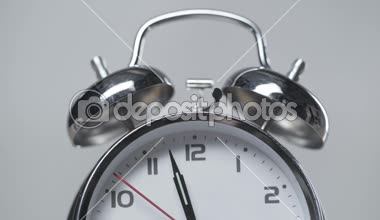 gri klasik alarm saat parlak metal