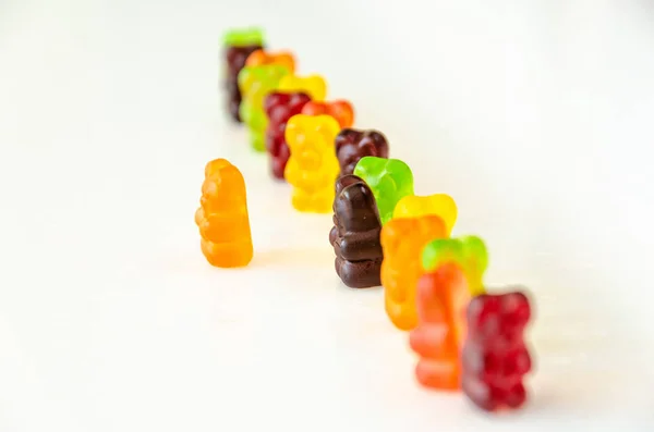 Caramelos de jalea multicolor ositos de goma — Foto de Stock