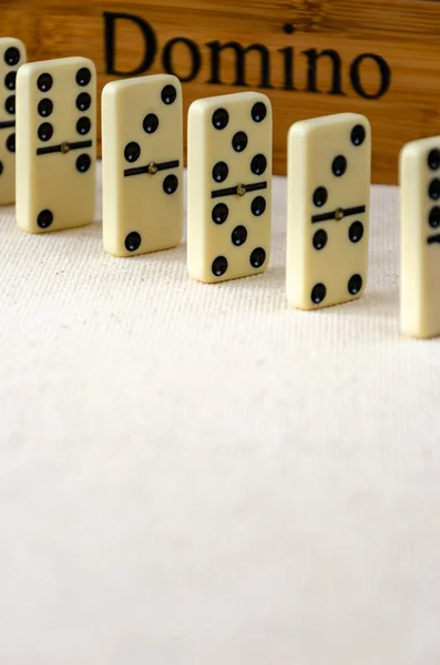 Dominoes on white background — Stock Photo, Image