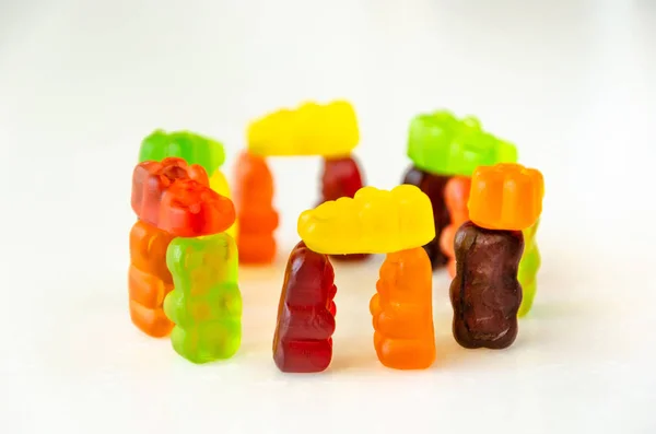 Multicolore caramelle gelatina orsetti gommosi — Foto Stock
