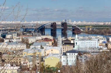 Nehir manzarası. Köprü