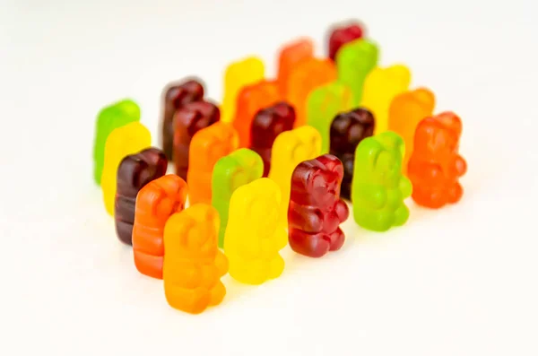 Mångfärgade gelégodis Gummy björnar — Stockfoto