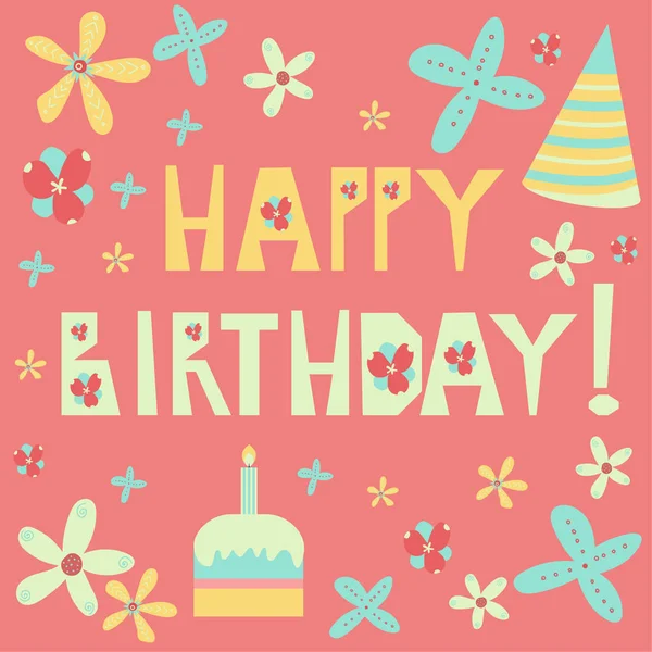 Happy birthday card — Stock Vector © SelenaMay #2824136