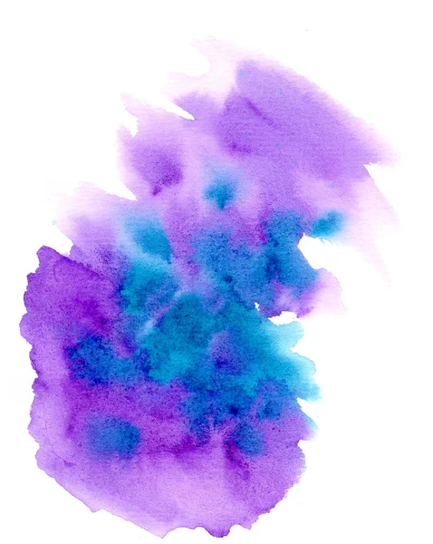 Aquarela Abstrato Violeta Azul Fundo — Fotografia de Stock