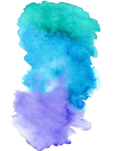 Aquarell Abstrakter Blauer Grüner Und Violetter Hintergrund — Stockfoto