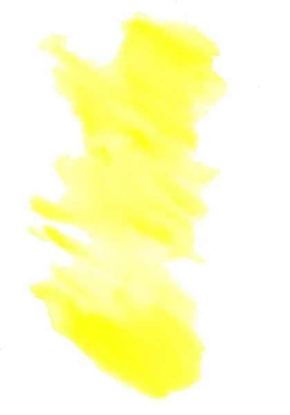 Akwarela Żółty Tła Biały — Zdjęcie stockowe