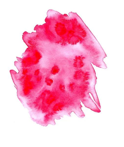 Vit Bakgrund Akvarell Rosa — Stockfoto