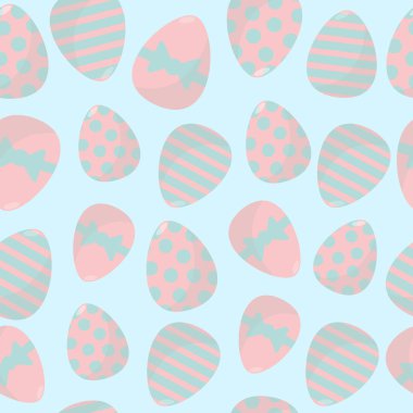 Paskalya yumurtaları kusursuz vektör deseni