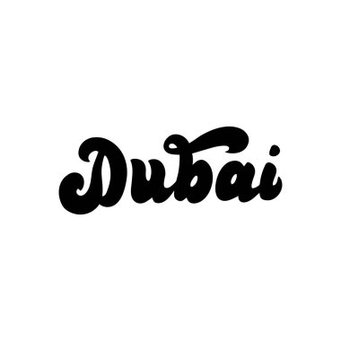 Dubai basit ve şık logo şablonu. Web sitesi için modern afiş