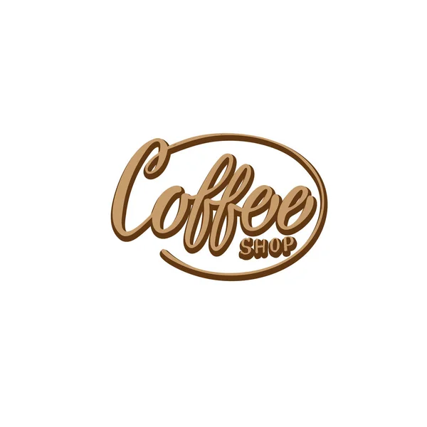 Caffetteria Logo Alla Moda Testo Lettering Moderno Passi Vettoriali — Vettoriale Stock