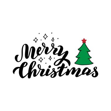 Mutlu noeller yazı kartı. Geleneksel dekorasyon afişi. 