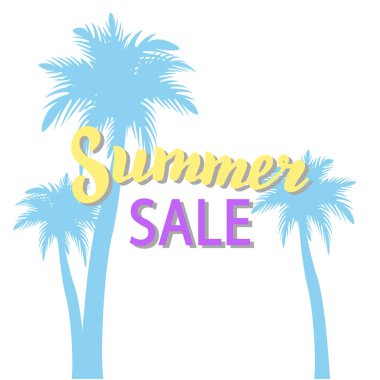 Avuç içi ile Yaz satış promosyon afiş. Yaz sezonu indirim afişi