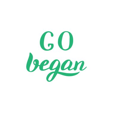 Git vegan cümlesi. Modern harf şablonu. Vektör eps 10.
