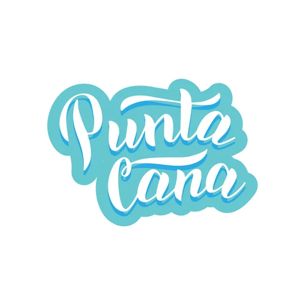 Логотип типографии Пунта-Кана. Модный текст для открытки — стоковый вектор