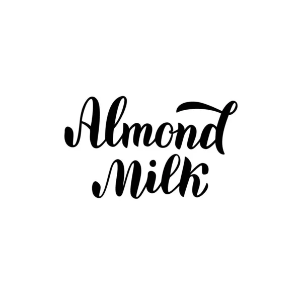 Almond milk font logo. Trendy lettering text. Packaging, sticker — Stock Vector