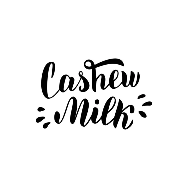 Cashew milk text font. Trendy lettering logo. Package, sticker design — Stock Vector