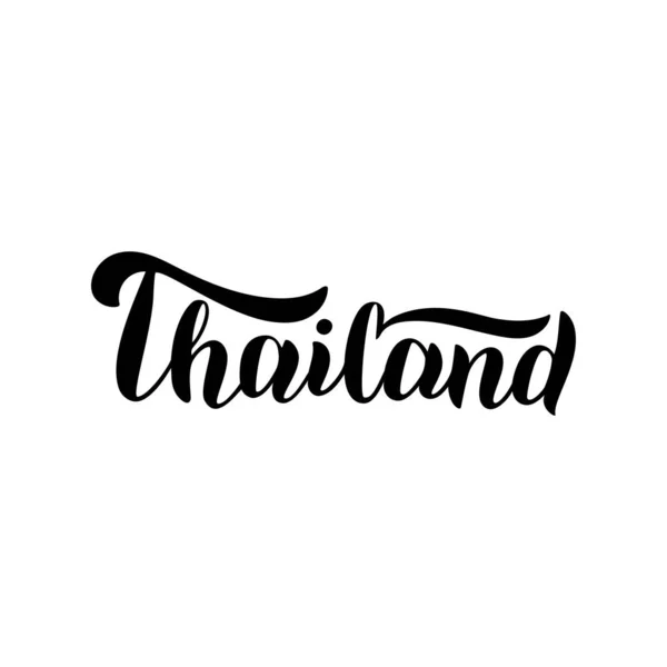 Tajlandia typografii logo tekstu. Modny wzór czcionki napisu. — Wektor stockowy