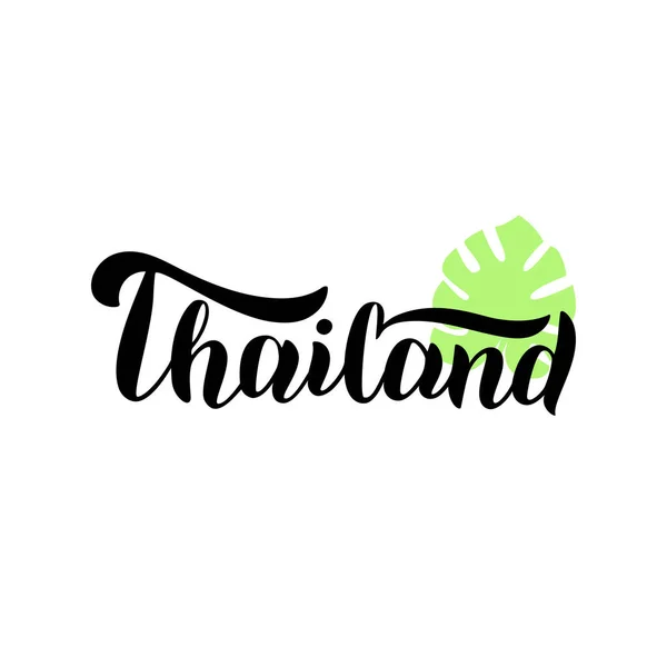 Thailand typography text sign. Trendy lettering font design. — Stock Vector