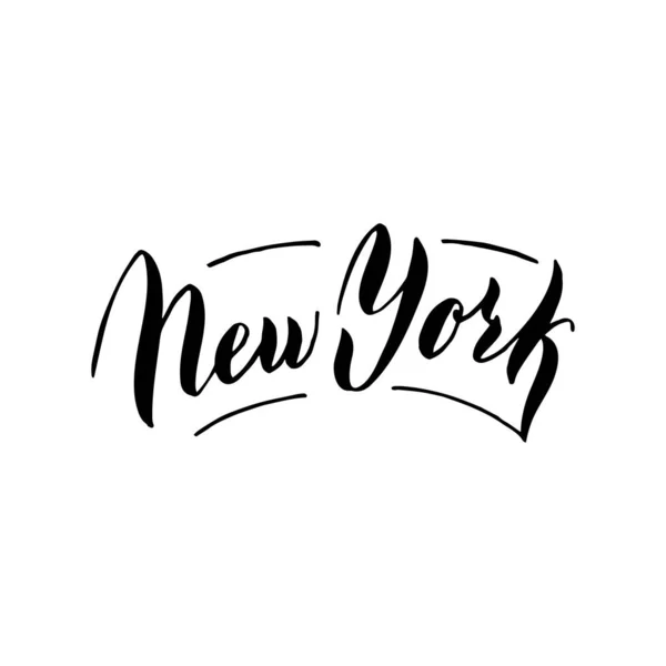 Нью-Йоркское письмо. Модный рукописный шрифт. печать — стоковый вектор