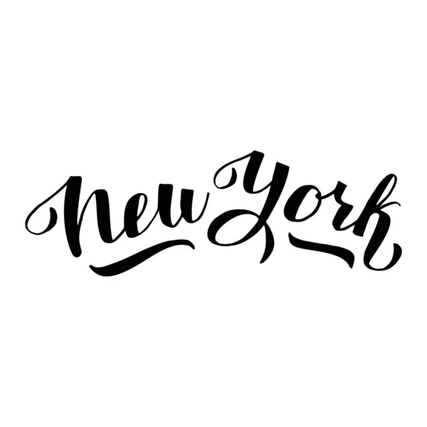 Разработка логотипа Нью-Йорка. Модный текстовый шрифт. Print Для открытки — стоковый вектор