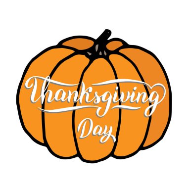 Şükran Günü posteri balkabağına asılıydı. Tebrik kartı 