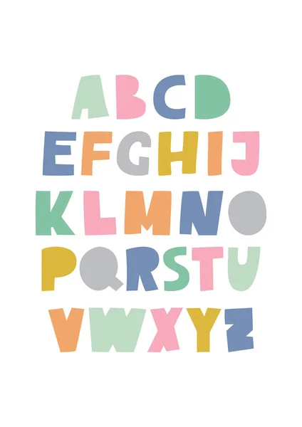 Alphabet découpage mignon — Image vectorielle