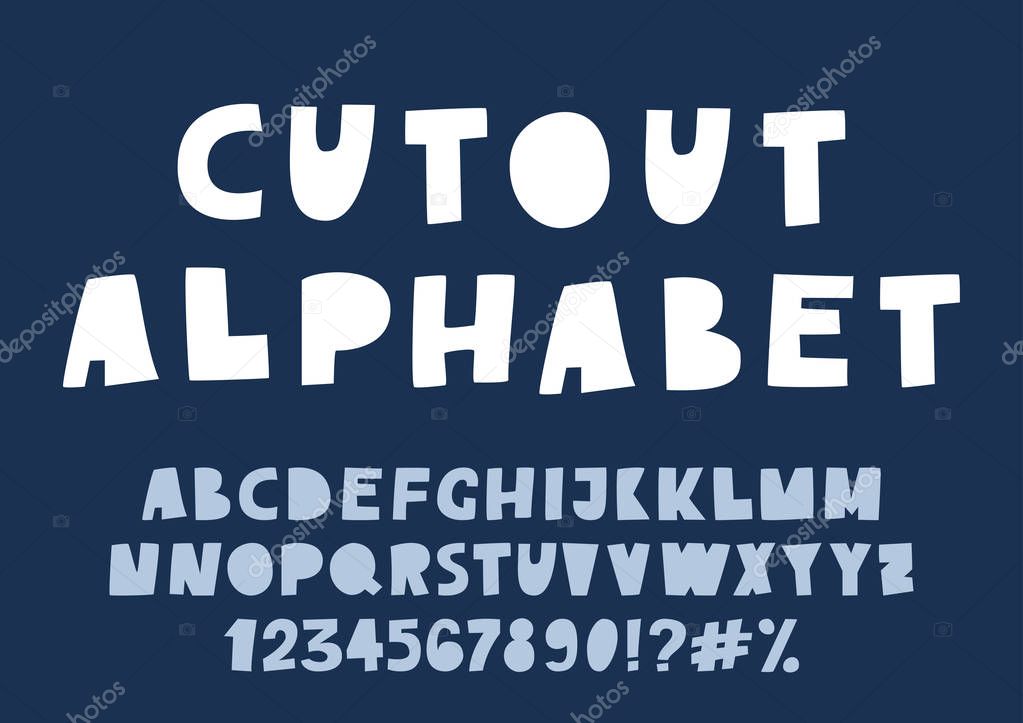 Cute cutout alphabet - poster