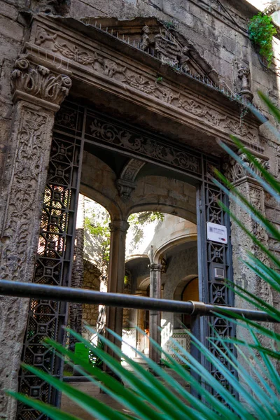 Old patio in Gothic Quarter, Barcelona