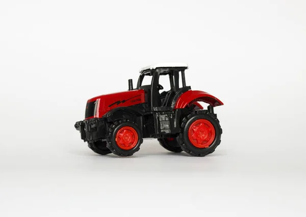 toy tractor on white background