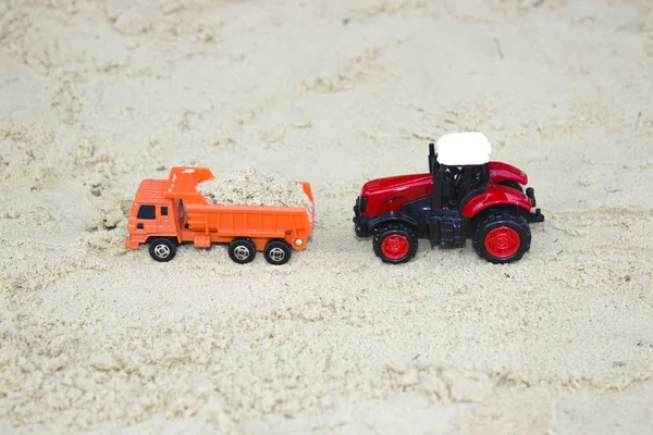 Μηχανήματα Κατασκευής Παιχνιδιών Άμμο Την Έννοια Της Κατασκευής — Φωτογραφία Αρχείου