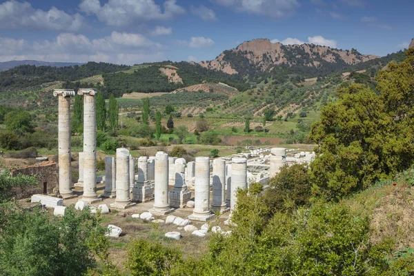 阿尔特米斯神庙遗址 位于古代2世纪利地达首都萨迪斯 — 图库照片