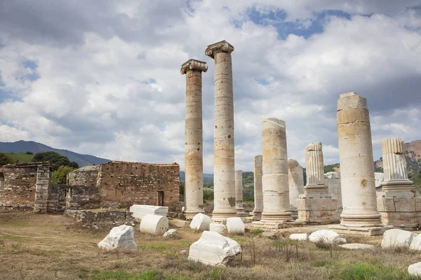 Yüzyıl Lidya Nın Sardeis Başkenti Artemis Tapınağının Kalıntıları — Stok fotoğraf