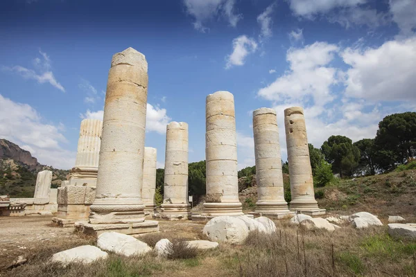 Руїни Храму Артеміди Стародавньому Столітті Лідійська Столиця Сардіс — стокове фото