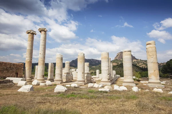 Ruínas Templo Ártemis Antiga Capital Lídia Século Sardes — Fotografia de Stock