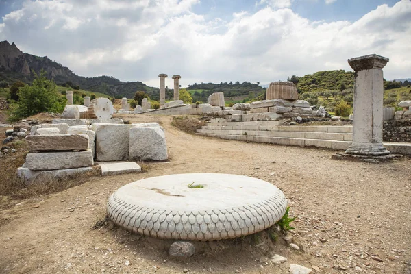 Ruinerna Temple Artemis Den Antika Århundradet Lydiska Huvudstaden Sardis — Stockfoto