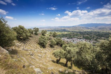 Alinda antik kentinin manzarası. Aydın